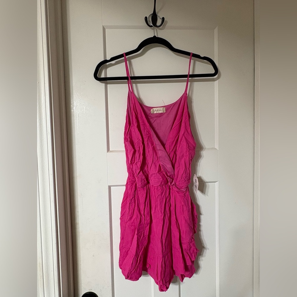 Altar’d State One-Piece Pink Spaghetti Strap Romper